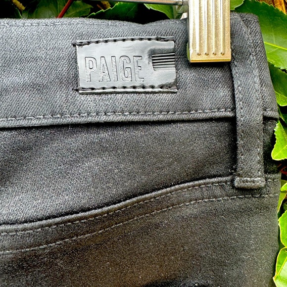 Paige Transcend Claudine Black Jean-Coated Collection-looks like leather! - Picture 12 of 16